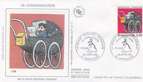 Francia 1988 fdc fumetteria - fdc, la