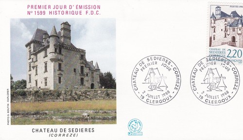 Francia 1988 fdc castello - 1988, di