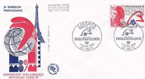 Francia 1988 fdc philexfrance - francia,