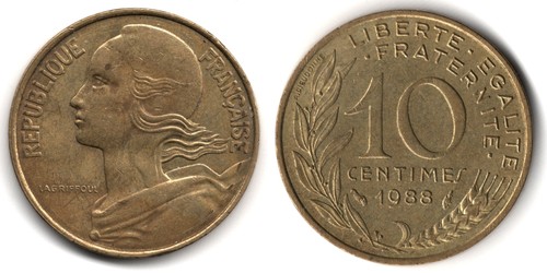Francia centimes 1988 - francia,