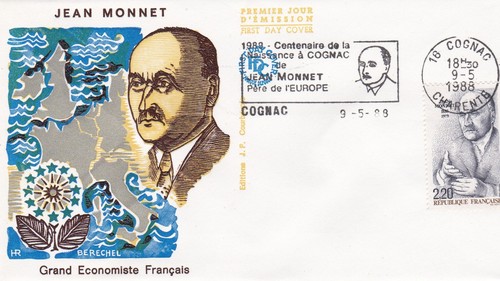 Francia 1988 fdc jean monnet - francia,