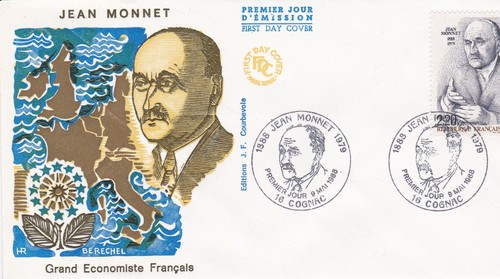 Francia 1988 fdc jean monnet - francia,