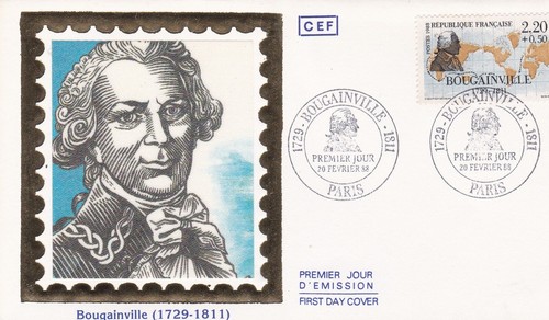 Francia 1988 fdc bougainville - francia,