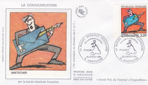 Francia 1988 fdc strisciata - 1988,
